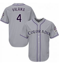 Youth Majestic Colorado Rockies 4 Pat Valaika Authentic Grey Road Cool Base MLB Jersey Youth Majestic Colorado Rockies 4 Pat Valaika Authentic Grey Road Cool Base MLB Jersey