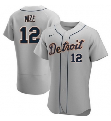 Men Detroit Tigers 12 Casey Mize Grey Flex Base Stitched jersey Men Detroit Tigers 12 Casey Mize Grey Flex Base Stitched jersey