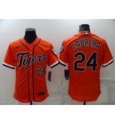 Men Detroit Tigers 24 Miguel Cabrera Orange Flex Base Stitched Jerse Men Detroit Tigers 24 Miguel Cabrera Orange Flex Base Stitched Jerse