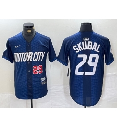 Men Detroit Tigers 29 Tarik Skubal 2024 Navy City Connect Cool Base Stitched Limited jerseys Men Detroit Tigers 29 Tarik Skubal 2024 Navy City Connect Cool Base Stitched Limited jerseys