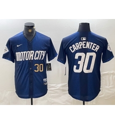 Men Detroit Tigers 30 Kerry Carpenter 2024 Navy City Connect Cool Base Limited Stitched Jersey 3 Men Detroit Tigers 30 Kerry Carpenter 2024 Navy City Connect Cool Base Limited Stitched Jersey 3