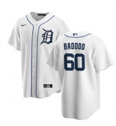 Men Detroit Tigers 60 Akil Baddoo White Cool Base Stitched jersey Men Detroit Tigers 60 Akil Baddoo White Cool Base Stitched jersey