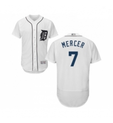 Mens Detroit Tigers 7 Jordy Mercer White Home Flex Base Authentic Collection Baseball Jersey Mens Detroit Tigers 7 Jordy Mercer White Home Flex Base Authentic Collection Baseball Jersey