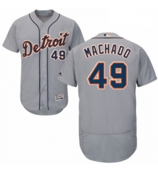 Mens Majestic Detroit Tigers 49 Dixon Machado Grey Road Flex Base Authentic Collection MLB Jersey Mens Majestic Detroit Tigers 49 Dixon Machado Grey Road Flex Base Authentic Collection MLB Jersey