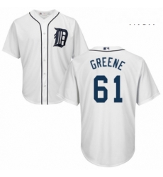 Mens Majestic Detroit Tigers 61 Shane Greene Replica White Home Cool Base MLB Jersey Mens Majestic Detroit Tigers 61 Shane Greene Replica White Home Cool Base MLB Jersey