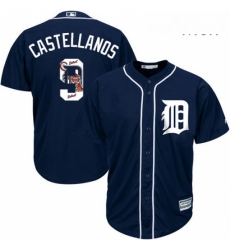 Mens Majestic Detroit Tigers 9 Nick Castellanos Authentic Navy Blue Team Logo Fashion Cool Base MLB Jersey Mens Majestic Detroit Tigers 9 Nick Castellanos Authentic Navy Blue Team Logo Fashion Cool Base MLB Jersey