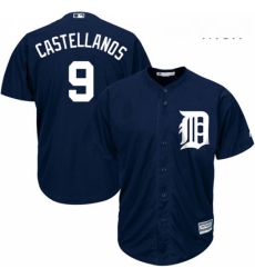 Mens Majestic Detroit Tigers 9 Nick Castellanos Replica Navy Blue Alternate Cool Base MLB Jersey Mens Majestic Detroit Tigers 9 Nick Castellanos Replica Navy Blue Alternate Cool Base MLB Jersey