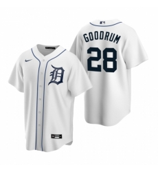 Mens Nike Detroit Tigers 28 Niko Goodrum White Home Stitched Baseball Jersey Mens Nike Detroit Tigers 28 Niko Goodrum White Home Stitched Baseball Jersey