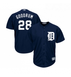 Youth Detroit Tigers 28 Niko Goodrum Replica Navy Blue Alternate Cool Base Baseball Jersey Youth Detroit Tigers 28 Niko Goodrum Replica Navy Blue Alternate Cool Base Baseball Jersey