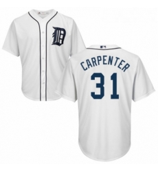 Youth Majestic Detroit Tigers 31 Ryan Carpenter Replica White Home Cool Base MLB Jersey Youth Majestic Detroit Tigers 31 Ryan Carpenter Replica White Home Cool Base MLB Jersey
