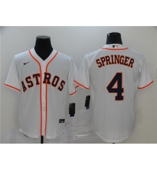 Astros 4 George Springer White 2020 Nike Cool Base Jersey Astros 4 George Springer White 2020 Nike Cool Base Jersey
