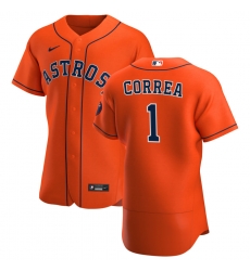 Men Houston Astros 1 Carlos Correa Men Nike Orange Alternate 2020 Flex Base Team MLB Jersey Men Houston Astros 1 Carlos Correa Men Nike Orange Alternate 2020 Flex Base Team MLB Jersey