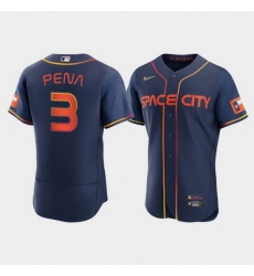 Men Houston Astros 3 Jeremy Pena 2022 Navy City Connect Cool Base Stitched jersey Men Houston Astros 3 Jeremy Pena 2022 Navy City Connect Cool Base Stitched jersey