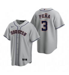 Men Houston Astros 3 Jeremy Pena Grey Cool Base Stitched Jersey Men Houston Astros 3 Jeremy Pena Grey Cool Base Stitched Jersey