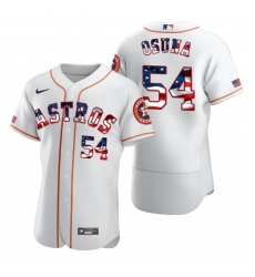 Men Houston Astros 54 Roberto Osuna Men Nike White Fluttering USA Flag Limited Edition Flex Base MLB Jersey Men Houston Astros 54 Roberto Osuna Men Nike White Fluttering USA Flag Limited Edition Flex Base MLB Jersey