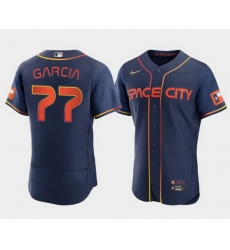 Men Houston Astros 77 Luis Garcia 2022 Navy City Connect Flex Base Stitched Baseball Jerse Men Houston Astros 77 Luis Garcia 2022 Navy City Connect Flex Base Stitched Baseball Jerse