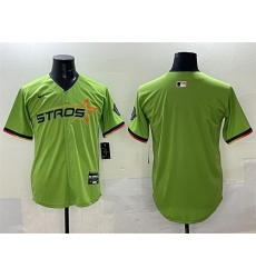 Men Houston Astros Blank Green 2025 City Connect Limited Stitched Baseball Jersey Men Houston Astros Blank Green 2025 City Connect Limited Stitched Baseball Jersey
