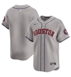 Men Houston Astros Blank Grey 2024 Away Limited Stitched Baseball Jersey Men Houston Astros Blank Grey 2024 Away Limited Stitched Baseball Jersey