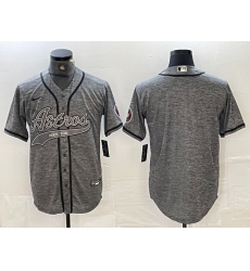 Men Houston Astros Blank Grey With Patch Cool Base Stitched Baseball Jersey Men Houston Astros Blank Grey With Patch Cool Base Stitched Baseball Jersey