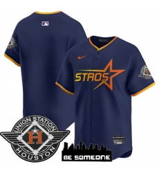 Men Houston Astros Blank Navy 2025 City Connect Limited Stitched Baseball Jersey Men Houston Astros Blank Navy 2025 City Connect Limited Stitched Baseball Jersey