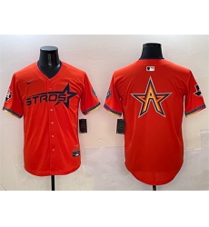 Men Houston Astros Team Big Logo Orange 2025 City Connect With Texas Patch Limited Stitched Baseball Jersey 003 Men Houston Astros Team Big Logo Orange 2025 City Connect With Texas Patch Limited Stitched Baseball Jersey 003