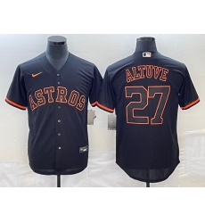 Men's Houston Astros #27 Jose Altuve Lights Out Black Fashion Stitched MLB Cool Base Nike Jersey Men's Houston Astros #27 Jose Altuve Lights Out Black Fashion Stitched MLB Cool Base Nike Jersey