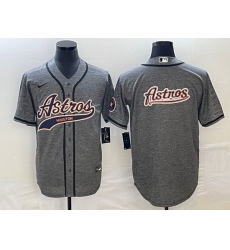 Men's Houston Astros Blank Grey Gridiron With Patch Cool Base Stitched Baseball Jersey Men's Houston Astros Blank Grey Gridiron With Patch Cool Base Stitched Baseball Jersey