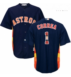 Mens Majestic Houston Astros 1 Carlos Correa Authentic Navy Blue Team Logo Fashion Cool Base MLB Jersey Mens Majestic Houston Astros 1 Carlos Correa Authentic Navy Blue Team Logo Fashion Cool Base MLB Jersey