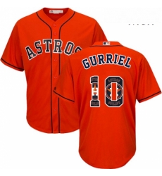 Mens Majestic Houston Astros 10 Yuli Gurriel Authentic Orange Team Logo Fashion Cool Base MLB Jersey Mens Majestic Houston Astros 10 Yuli Gurriel Authentic Orange Team Logo Fashion Cool Base MLB Jersey