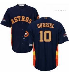 Mens Majestic Houston Astros 10 Yuli Gurriel Replica Navy Blue Alternate 2018 Gold Program Cool Base MLB Jersey Mens Majestic Houston Astros 10 Yuli Gurriel Replica Navy Blue Alternate 2018 Gold Program Cool Base MLB Jersey