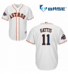 Mens Majestic Houston Astros 11 Evan Gattis Replica White Home 2017 World Series Champions Cool Base MLB Jersey Mens Majestic Houston Astros 11 Evan Gattis Replica White Home 2017 World Series Champions Cool Base MLB Jersey