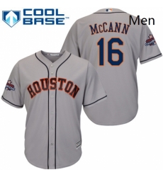Mens Majestic Houston Astros 16 Brian McCann Replica Grey Road 2017 World Series Champions Cool Base MLB Jersey Mens Majestic Houston Astros 16 Brian McCann Replica Grey Road 2017 World Series Champions Cool Base MLB Jersey