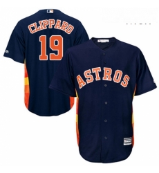 Mens Majestic Houston Astros 19 Tyler Clippard Replica Navy Blue Alternate Cool Base MLB Jersey Mens Majestic Houston Astros 19 Tyler Clippard Replica Navy Blue Alternate Cool Base MLB Jersey