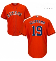 Mens Majestic Houston Astros 19 Tyler Clippard Replica Orange Alternate Cool Base MLB Jersey Mens Majestic Houston Astros 19 Tyler Clippard Replica Orange Alternate Cool Base MLB Jersey