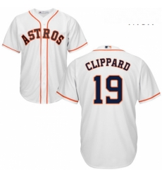 Mens Majestic Houston Astros 19 Tyler Clippard Replica White Home Cool Base MLB Jersey Mens Majestic Houston Astros 19 Tyler Clippard Replica White Home Cool Base MLB Jersey