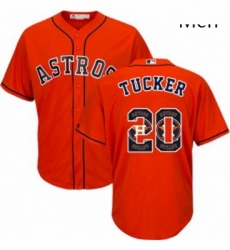 Mens Majestic Houston Astros 20 Preston Tucker Authentic Orange Team Logo Fashion Cool Base MLB Jersey Mens Majestic Houston Astros 20 Preston Tucker Authentic Orange Team Logo Fashion Cool Base MLB Jersey