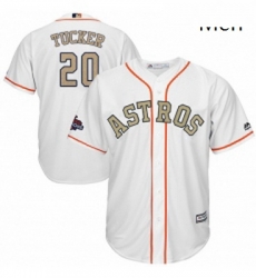 Mens Majestic Houston Astros 20 Preston Tucker Replica White 2018 Gold Program Cool Base MLB Jersey Mens Majestic Houston Astros 20 Preston Tucker Replica White 2018 Gold Program Cool Base MLB Jersey