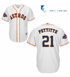 Mens Majestic Houston Astros 21 Andy Pettitte Replica White Home 2017 World Series Champions Cool Base MLB Jersey Mens Majestic Houston Astros 21 Andy Pettitte Replica White Home 2017 World Series Champions Cool Base MLB Jersey