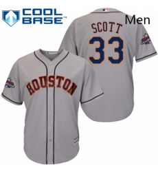 Mens Majestic Houston Astros 33 Mike Scott Replica Grey Road 2017 World Series Champions Cool Base MLB Jersey Mens Majestic Houston Astros 33 Mike Scott Replica Grey Road 2017 World Series Champions Cool Base MLB Jersey
