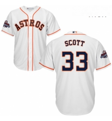 Mens Majestic Houston Astros 33 Mike Scott Replica White Home 2017 World Series Champions Cool Base MLB Jersey Mens Majestic Houston Astros 33 Mike Scott Replica White Home 2017 World Series Champions Cool Base MLB Jersey