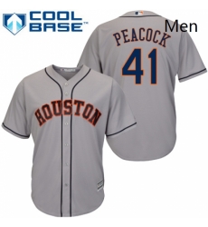 Mens Majestic Houston Astros 41 Brad Peacock Replica Grey Road Cool Base MLB Jersey Mens Majestic Houston Astros 41 Brad Peacock Replica Grey Road Cool Base MLB Jersey