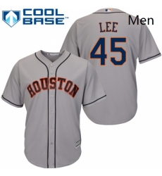 Mens Majestic Houston Astros 45 Carlos Lee Replica Grey Road Cool Base MLB Jersey Mens Majestic Houston Astros 45 Carlos Lee Replica Grey Road Cool Base MLB Jersey