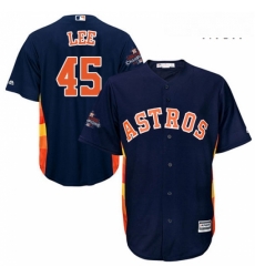 Mens Majestic Houston Astros 45 Carlos Lee Replica Navy Blue Alternate 2017 World Series Champions Cool Base MLB Jersey Mens Majestic Houston Astros 45 Carlos Lee Replica Navy Blue Alternate 2017 World Series Champions Cool Base MLB Jersey