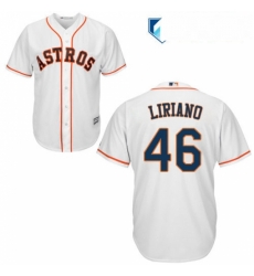 Mens Majestic Houston Astros 46 Francisco Liriano Replica White Home Cool Base MLB Jersey Mens Majestic Houston Astros 46 Francisco Liriano Replica White Home Cool Base MLB Jersey