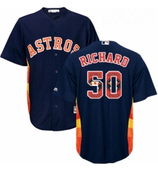 Mens Majestic Houston Astros 50 JR Richard Authentic Navy Blue Team Logo Fashion Cool Base MLB Jersey Mens Majestic Houston Astros 50 JR Richard Authentic Navy Blue Team Logo Fashion Cool Base MLB Jersey