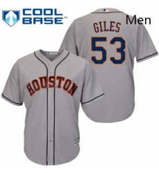 Mens Majestic Houston Astros 53 Ken Giles Replica Grey Road Cool Base MLB Jersey Mens Majestic Houston Astros 53 Ken Giles Replica Grey Road Cool Base MLB Jersey
