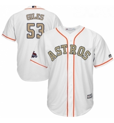 Mens Majestic Houston Astros 53 Ken Giles Replica White 2018 Gold Program Cool Base MLB Jersey Mens Majestic Houston Astros 53 Ken Giles Replica White 2018 Gold Program Cool Base MLB Jersey