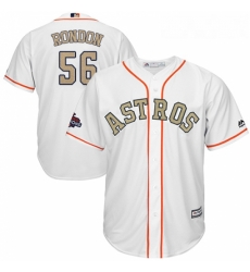 Mens Majestic Houston Astros 56 Hector Rondon Replica White 2018 Gold Program Cool Base MLB Jersey Mens Majestic Houston Astros 56 Hector Rondon Replica White 2018 Gold Program Cool Base MLB Jersey