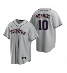Mens Nike Houston Astros 10 Yuli Gurriel Gray Road Stitched Baseball Jersey Mens Nike Houston Astros 10 Yuli Gurriel Gray Road Stitched Baseball Jersey