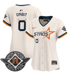 Women Houston Astros 0 Orbit Cream 2025 City Connect Limited Stitched Baseball Jersey Women Houston Astros 0 Orbit Cream 2025 City Connect Limited Stitched Baseball Jersey
